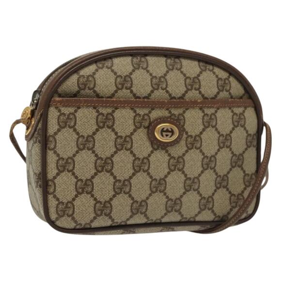 GUCCI GG Supreme Shoulder Bag Pvc Beige Gold 116 02 607 - Picture 1 of 16